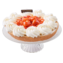Verse aardbeienvlaai heel